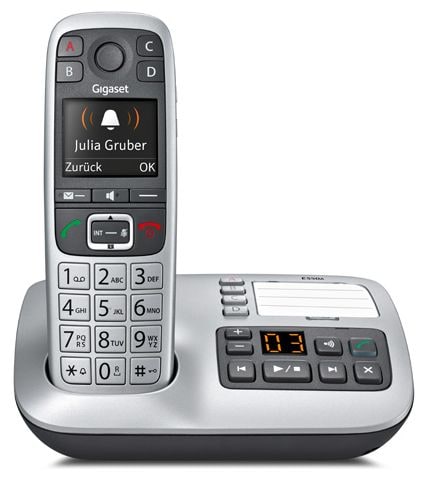 DECT-Telefon  E560A Großtastentelefon (Schwarz, Silber) 