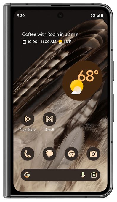 256 GB 5G Smartphone 19,3 cm (7.6 Zoll) Android 48 MP Dreifach Kamera Dual Sim (Obsidian) Pixel Fold 