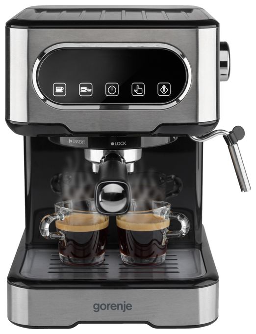 Siebträger Kaffeemaschine 15 bar  ESCM15DBK (Schwarz, Edelstahl) 