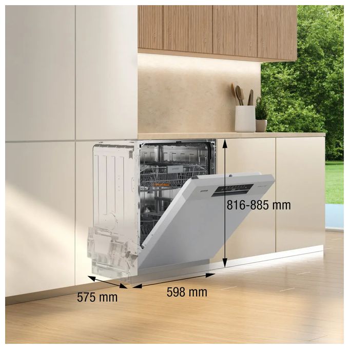 60 cm Geschirrspüler unterbaufähig leise 14 Maßgedecke aquaStop Funktion Auto Open (Silber) GU642C90X 