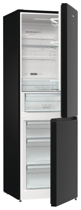 194 l / 106 l Kühl-Gefrierkombi freistehend NoFrost 164,98 kWh Jahr  NK79C0DBK (Schwarz) 
