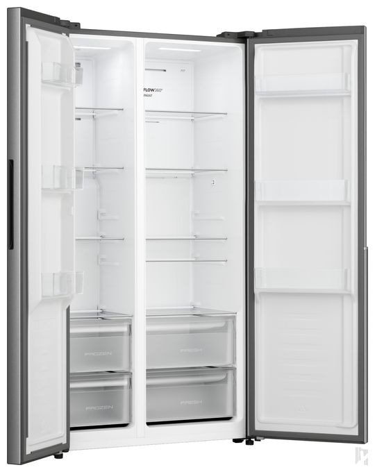 Side-by-Side Kühl-/ Gefrierkombination 347 l / 197 l 317 kWh NoFrost 1786 mm x 911 mm  NRS917E41XSI (Grau) 