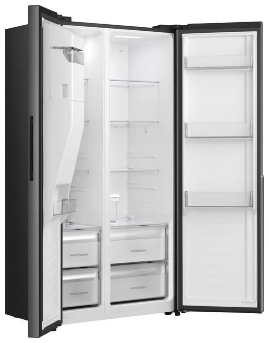Side-by-Side Kühl-/ Gefrierkombination 347 l / 181 l 312 kWh NoFrost 1786 mm x 911 mm  NRS917E61BX (Schwarz, Edelstahl) 