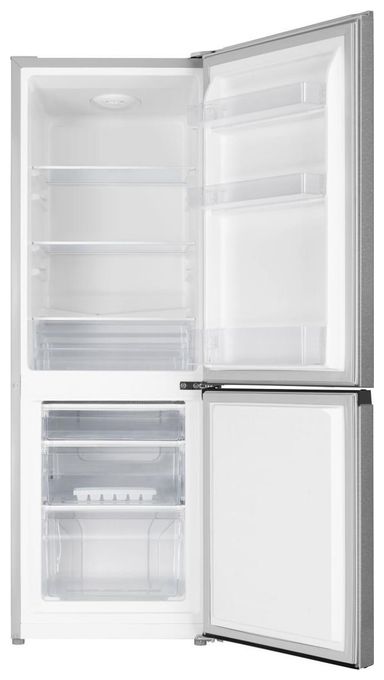 122 l / 53 l Kühl-Gefrierkombi freistehend 156 kWh Jahr  RK14DPS4 (Grau, Silber) 