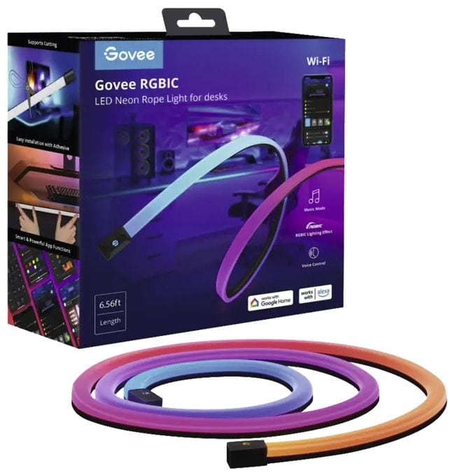 Intelligenter Leuchtstreifen 2000 mm Multi H61C2 RGBIC WiFi Neon Rope Light 