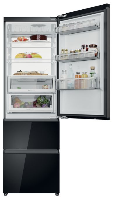 247 l / 137 l Kühl-Gefrierkombi freistehend NoFrost 222 kWh Jahr  CST9619DNGBW (Schwarz) 