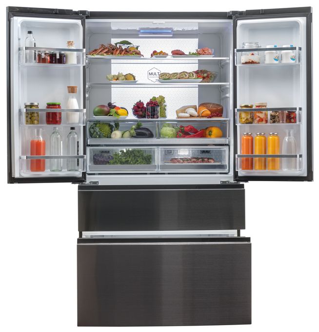 Side-by-Side Kühl-/ Gefrierkombination 484 l / 266 l 386 kWh NoFrost 1900 mm x 1005 mm  HB26FSNAAA (Schwarz) 