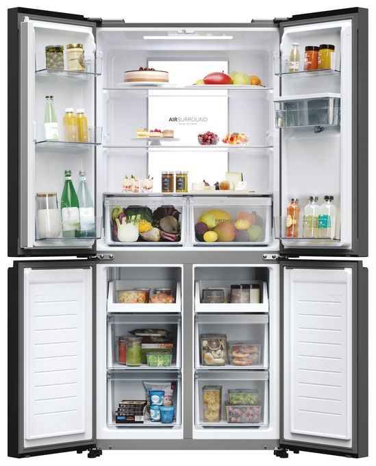 Side-by-Side Kühl-/ Gefrierkombination 307 l / 156 l 232 kWh NoFrost 1815 mm x 833 mm  HCR7818DWPT (Schwarz) 