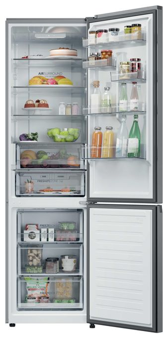 289 l / 120 l Kühl-Gefrierkombi freistehend NoFrost 114 kWh Jahr  HDPR1620ANPK (Edelstahl) 