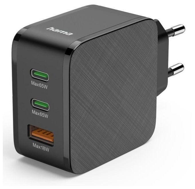 00201965 Schnellladegerät max. 65W 2xUSB-C 1xUSB-A 