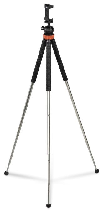 3 Bein(e) Stativ Smartphone-/Action-Kamera  004620 Traveller Pro (Schwarz, Rot) 