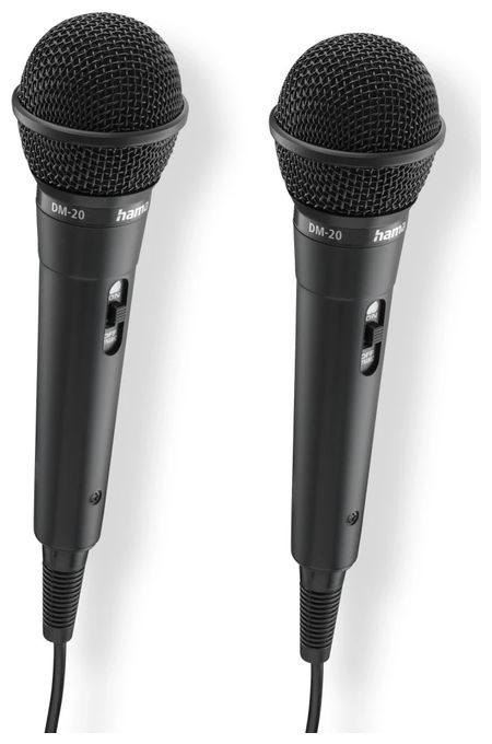 Kabelgebunden  046002 Karaoke Kabelgebunden Karaoke-Mikrofon 3,5 mm (1/8")  Schwarz (Schwarz) 