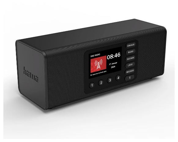 Bluetooth DAB, DAB+, FM Radio Persönlich  054298 DR2002BT (Schwarz) 