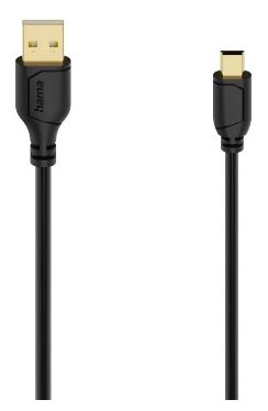 0,48 Gbit/s Rundkabel USB A auf Mini-USB B 0,75 m  074262 (Schwarz) 