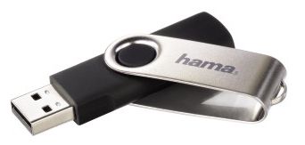 USB Typ-A Stick 8 GB  090891 Rotate (Schwarz, Silber) 