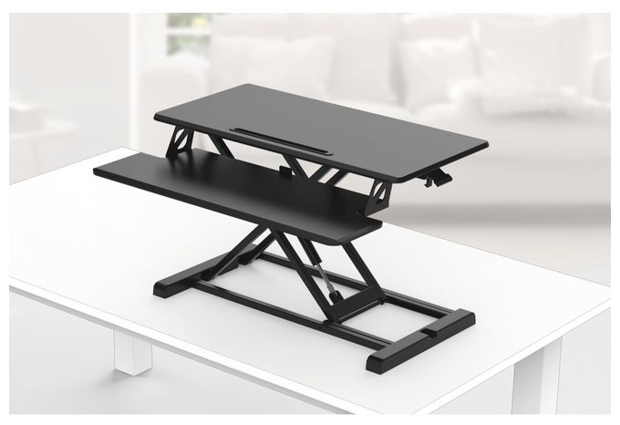 bis 15 kg  095825 Schreibtischaufsatz höhenverstellbar (Schwarz) 