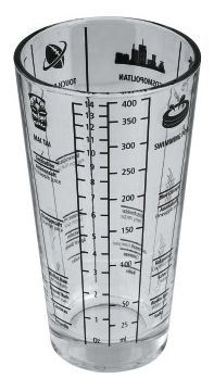 8,5 cm 111550 Cocktail-Shaker aus Glas 400ml 