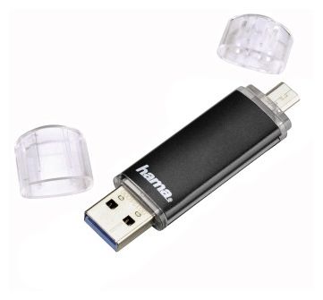 USB Type-A / Micro-USB Stick 32 GB  123999 Laeta Twin (Schwarz) 
