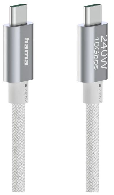 10 Gbit/s Stecker USB C auf USB C bis 240 W 1,5 m  125147 Full-Featured (Weiß) 