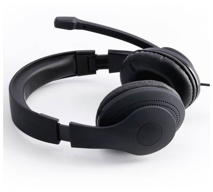 Over Ear Kopfhörer Kabelgebunden USB Typ-A  139924 HS-USB300 (Schwarz) 