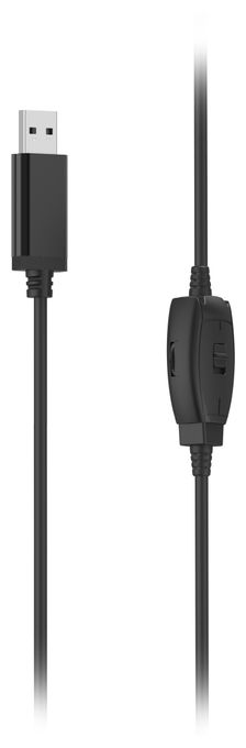 Ohraufliegender Kopfhörer Kabelgebunden USB Typ-A  139934 HS-USB250 V2 (Schwarz) 