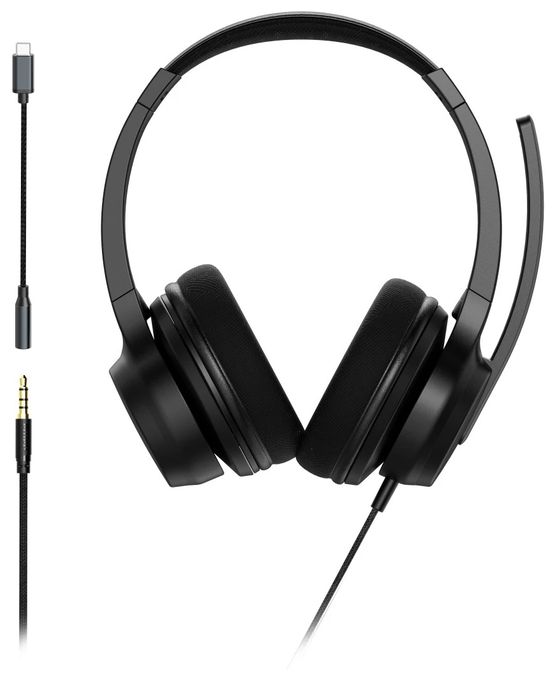 Ohraufliegender Kopfhörer kabelgebunden USB Typ-C  139943 CHS-300 (Schwarz) 