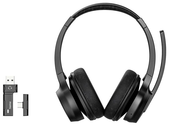 Ohraufliegender Bluetooth Kopfhörer kabellos 16 h Laufzeit USB Typ-C  139944 WHS-450 (Schwarz) 