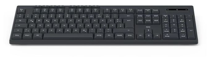 Heimbüro Tastatur RF Wireless 2.4 GHz  173055 WK-200 (Schwarz) 