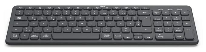 Heimbüro Tastatur RF Wireless + Bluetooth 2.4 GHz  173057 WK-300 (Schwarz) 