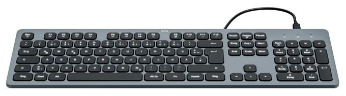 Heimbüro Tastatur USB (Schwarz, Dunkles Grau) 173058 CK-400 