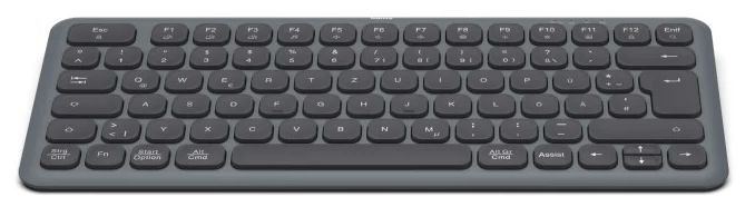 Heimbüro Tastatur RF Wireless + Bluetooth 2.4 GHz (Schwarz, Dunkles Grau) 173059 WK-500 