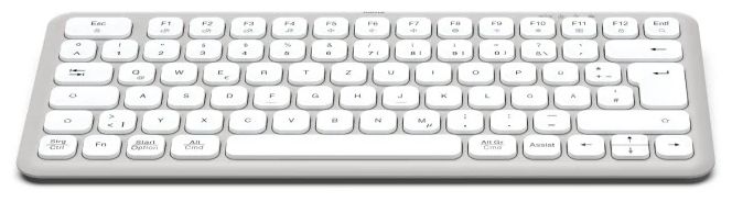 Heimbüro Tastatur RF Wireless + Bluetooth 2.4 GHz  173060 WK-500 (Grau, Weiß) 