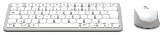 Home Tastatur USB + RF Wireless + Bluetooth 2.4 GHz  173062 WKM-500 (Grau, Weiß) 