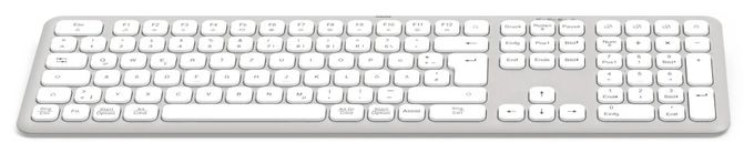 Heimbüro Tastatur RF Wireless + Bluetooth 2.4 GHz  173064 WK-550 (Grau, Weiß) 