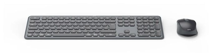 Heimbüro Tastatur RF Wireless + Bluetooth 2.4 GHz  173065 WKM-550 (Schwarz) 