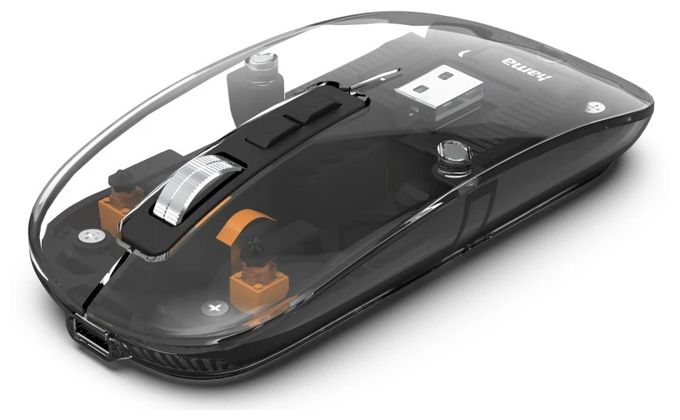 1600 DPI Büro Maus Optisch  173094 WM-600 (Transparent) 
