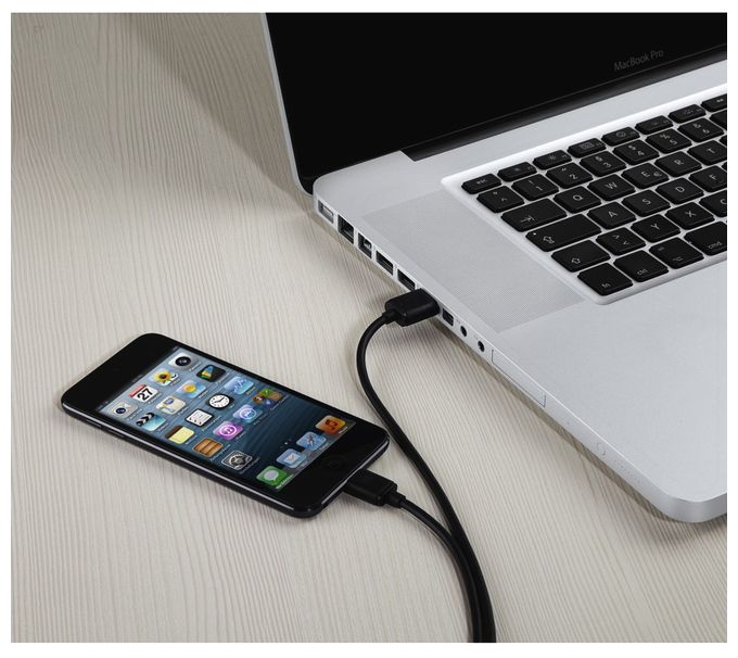 Stecker USB A auf Micro-USB B 3 m  173788 (Schwarz) 