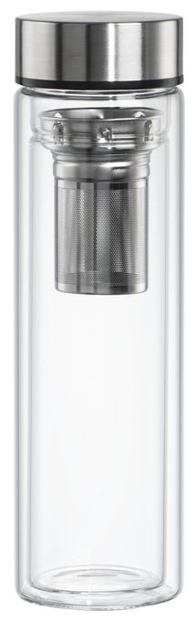 Borosilikatglas, Silikon  181598 Trinkflasche 0,45l (Blau, Transparent) 