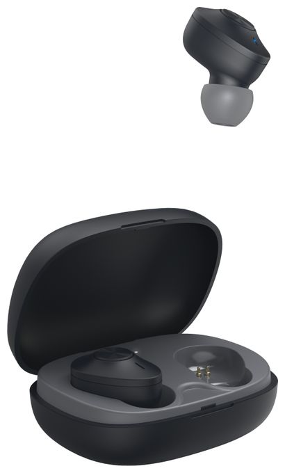 In-Ear Bluetooth Kopfhörer Kabellos TWS 4 h Laufzeit  184161 Freedom Buddy (Schwarz, Grau) 