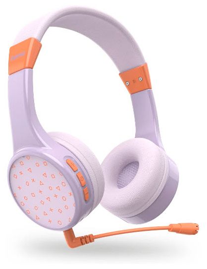 Ohraufliegender Bluetooth Kopfhörer kabellos 48 h Laufzeit USB Typ-C  184183 Teens Guard II (Orange, Violett) 