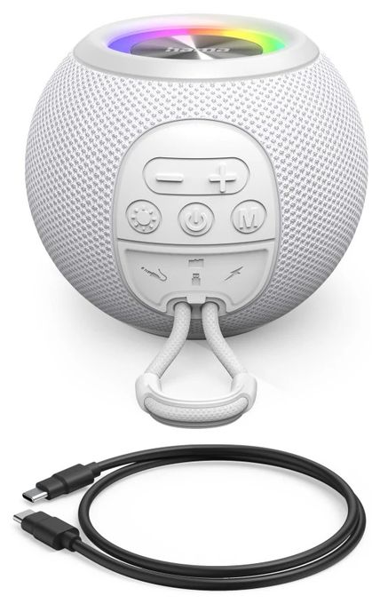 5 W Bluetooth Lautsprecher Laufzeit bis 10 h  188238 Ball Shape (Weiß) 