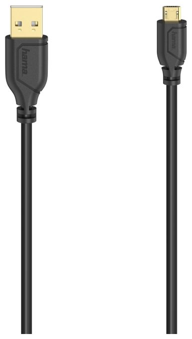 0,48 Gbit/s Stecker Micro-USB A auf USB A 0,75 m  200610 Flexi-Slim (Schwarz) 