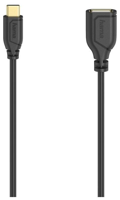 0,48 Gbit/s Stecker USB C auf USB A Buchse 0,15 m  200638 Flexi-Slim (Schwarz) 