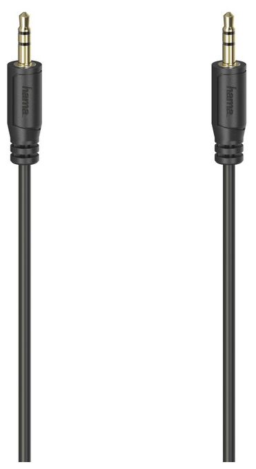 Stecker 3,5 mm Klinke auf 3,5 mm Klinke 0,75 m  200725 Audio-Kabel Flexi-Slim (Schwarz) 