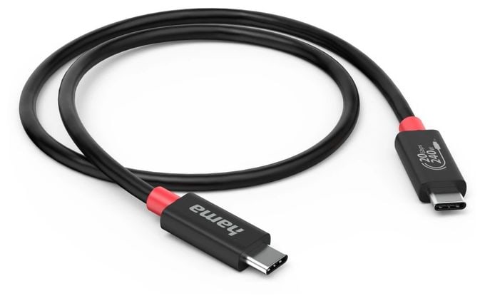 20 Gbit/s Stecker USB C auf USB C 1 m  200788 (Schwarz) 
