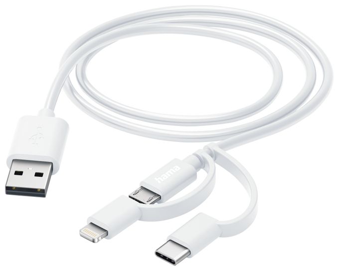 0,48 Gbit/s Stecker USB A auf Micro-USB B 1 m  201535 (Weiß) 