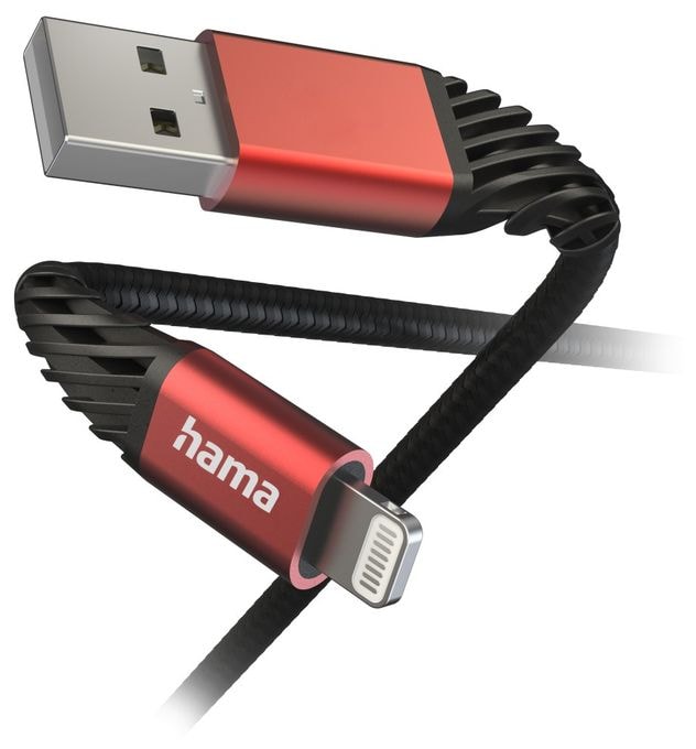 Stecker Lightning auf USB A 1,5 m  201538 Extreme (Schwarz, Rot) 