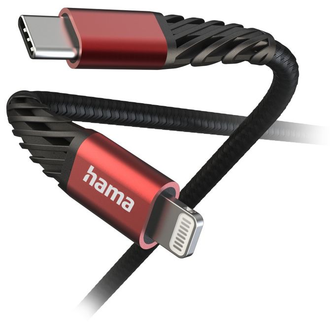 Stecker Lightning auf USB C 1,5 m  201541 Extreme (Schwarz, Rot) 