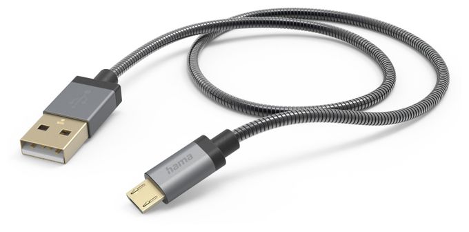 0,48 Gbit/s Stecker USB A auf Micro-USB B 1,5 m  201549 Metall (Anthrazit) 