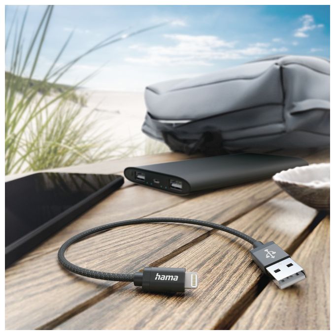 Stecker Lightning auf USB A 0,2 m  201578 (Schwarz) 